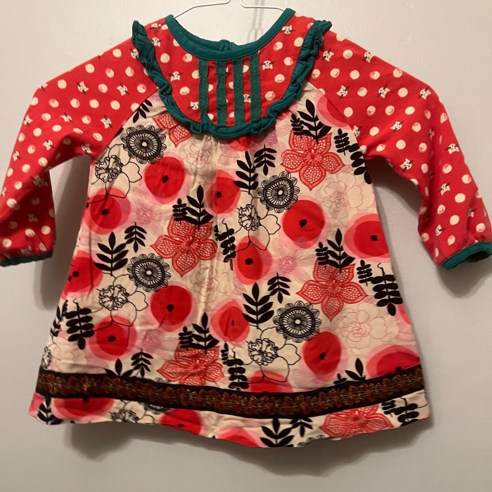 Matilda Jane Under The Tree Dress and Diaper Cover EUC Make Believe 12-18 Months